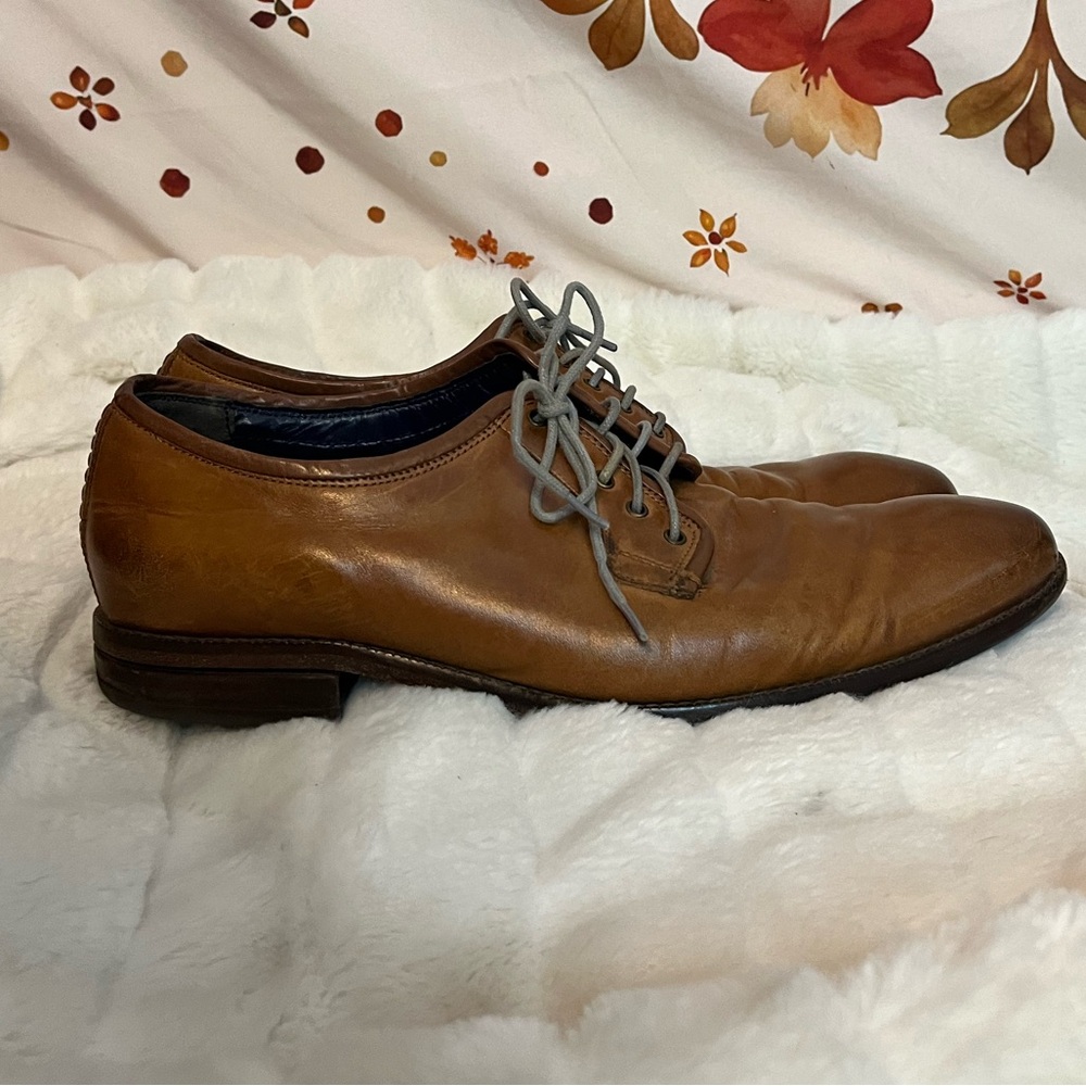 Cole Haan Grand Postman Mens 8.5M Brown Oxford Lace Up Workwear Office Shoes